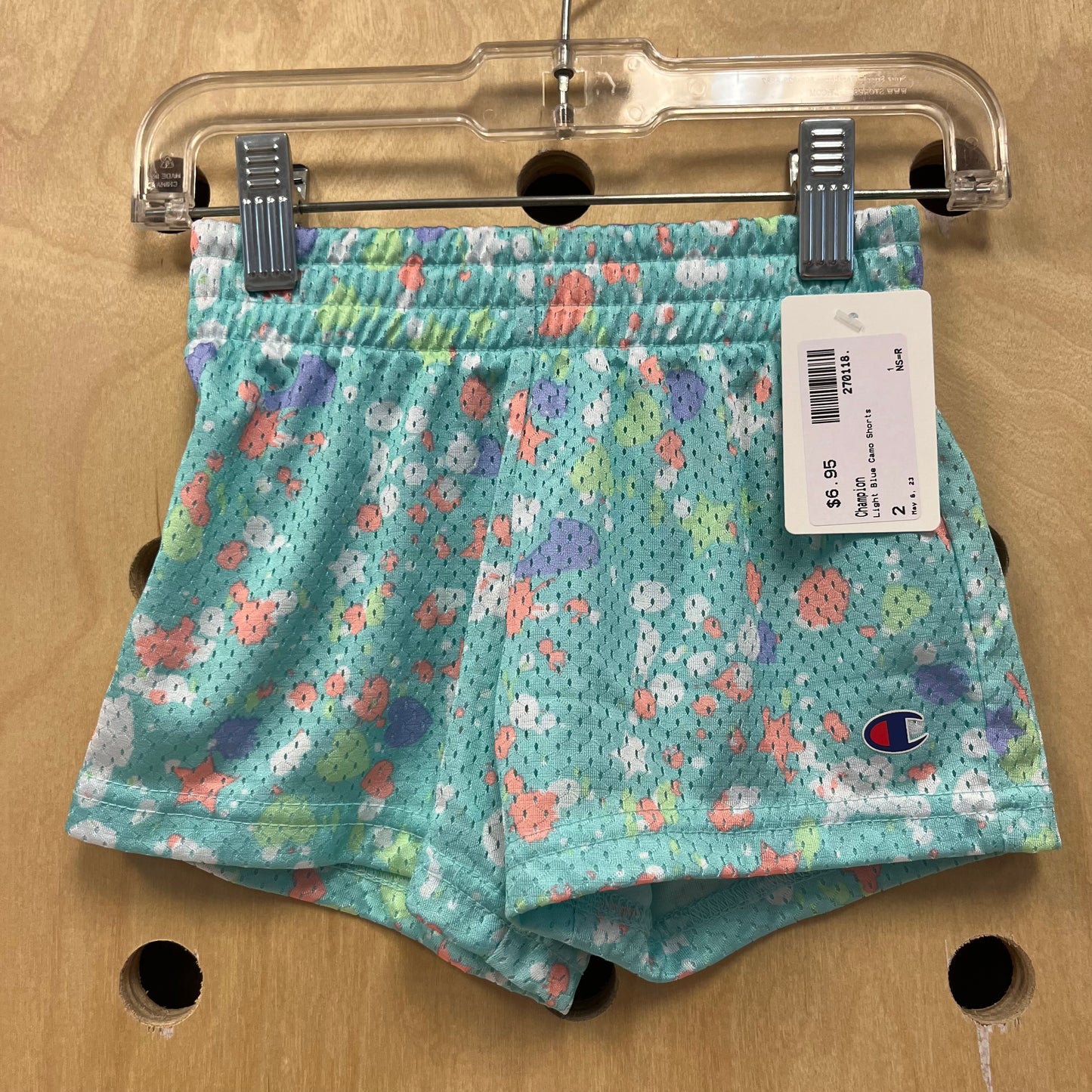 Light Blue Camo Shorts