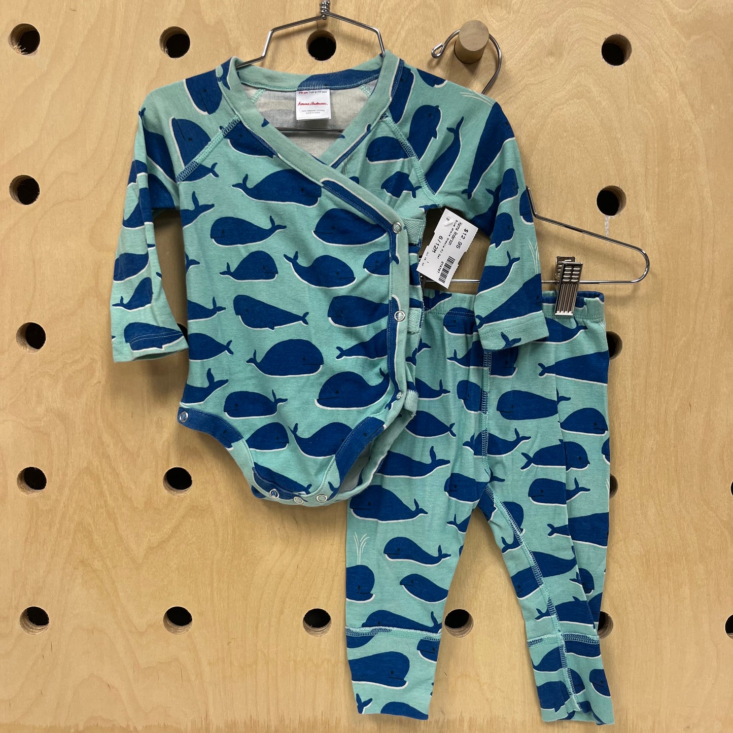Blue Whale Onesie PJ Set