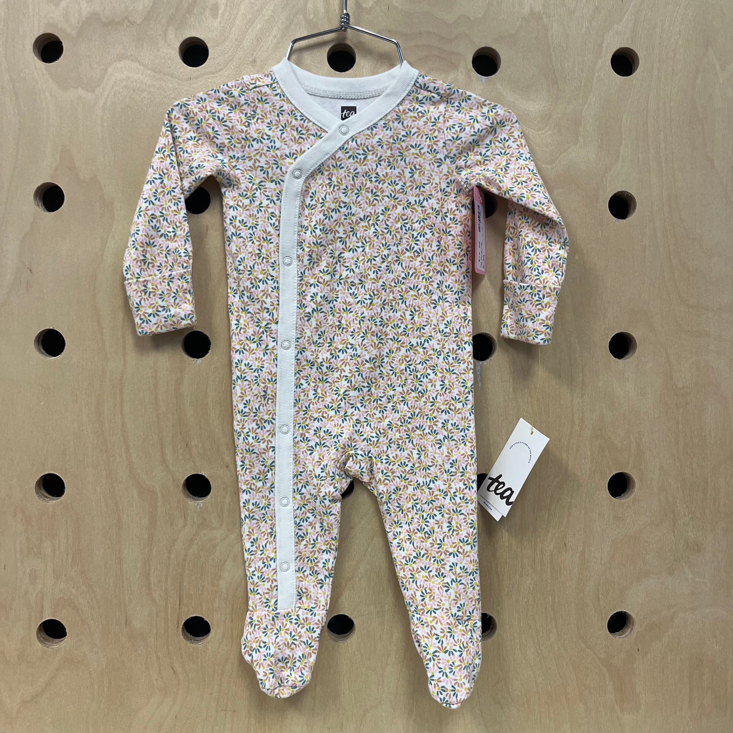 Cream Floral Footies NEW!