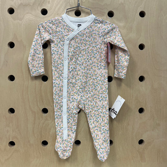 Cream Floral Footies NEW!