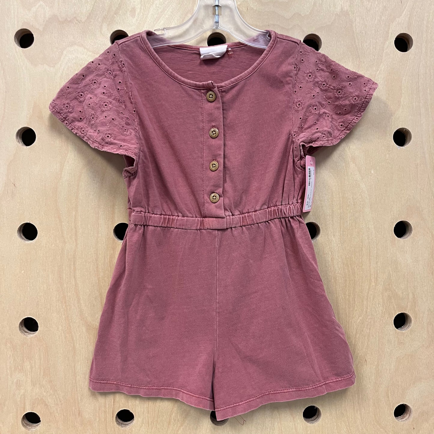 Dusty Rose Eyelet Romper