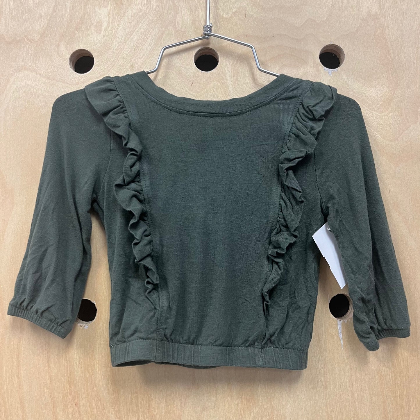 Green Ruffle Bamboo Top