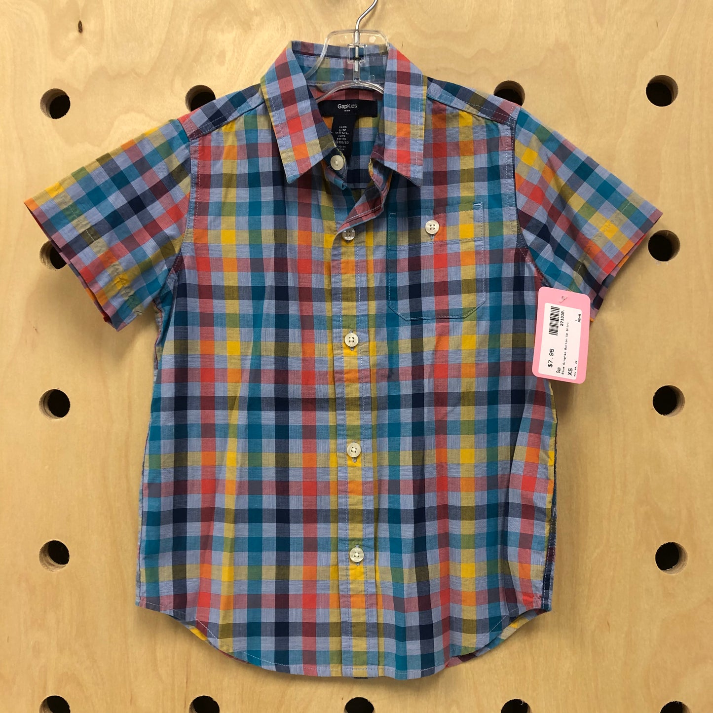 Blue Plaid Button Up Shirt