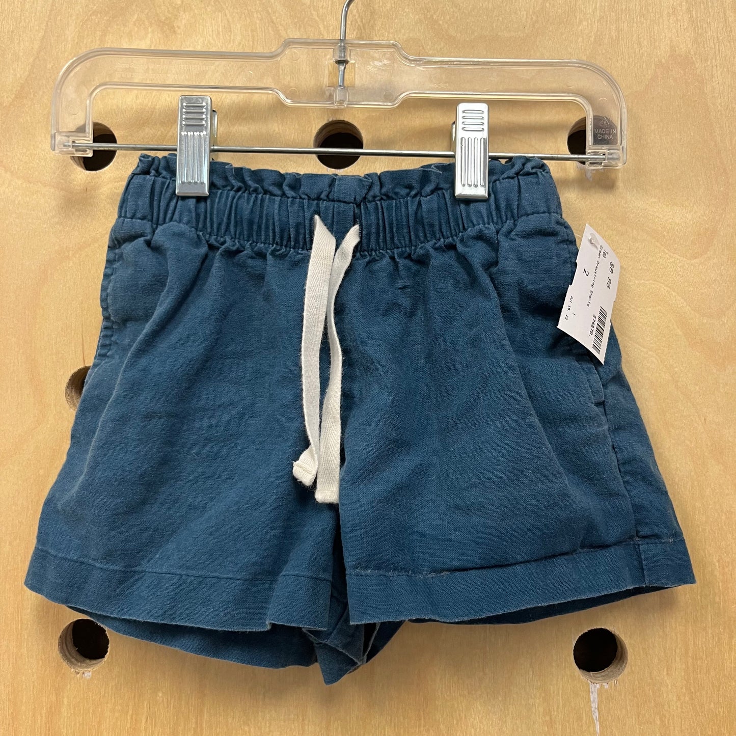 Blue Drawstring Shorts