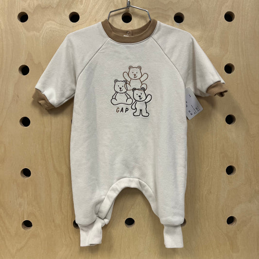 Cream Bears Romper