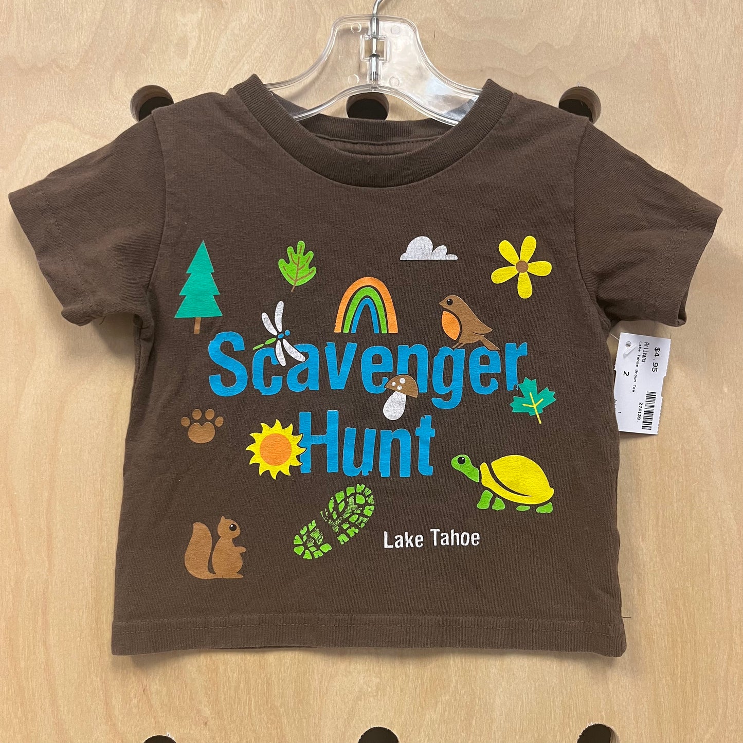 Lake Tahoe Brown Tee