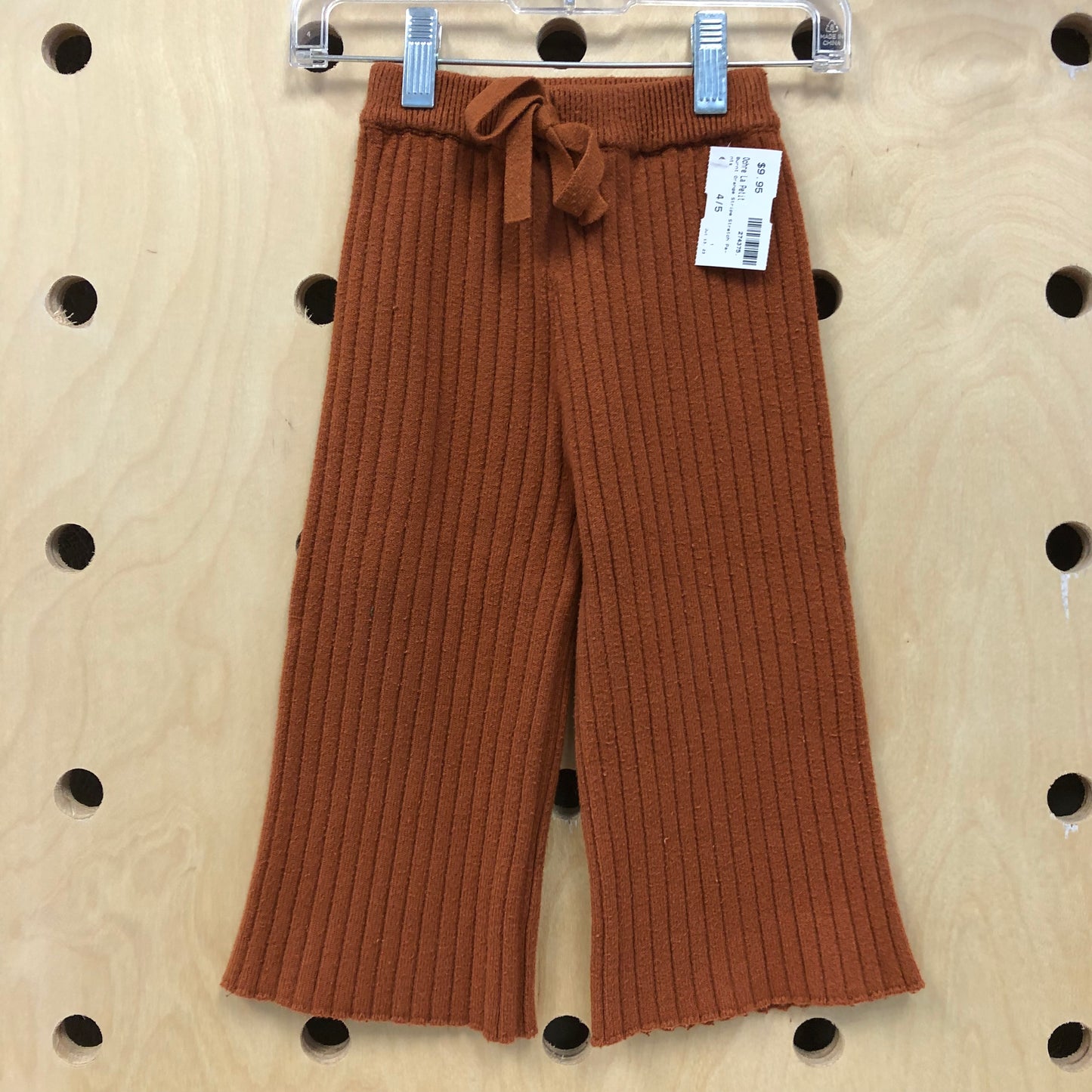 Burnt Orange Stripe Stretch Pants