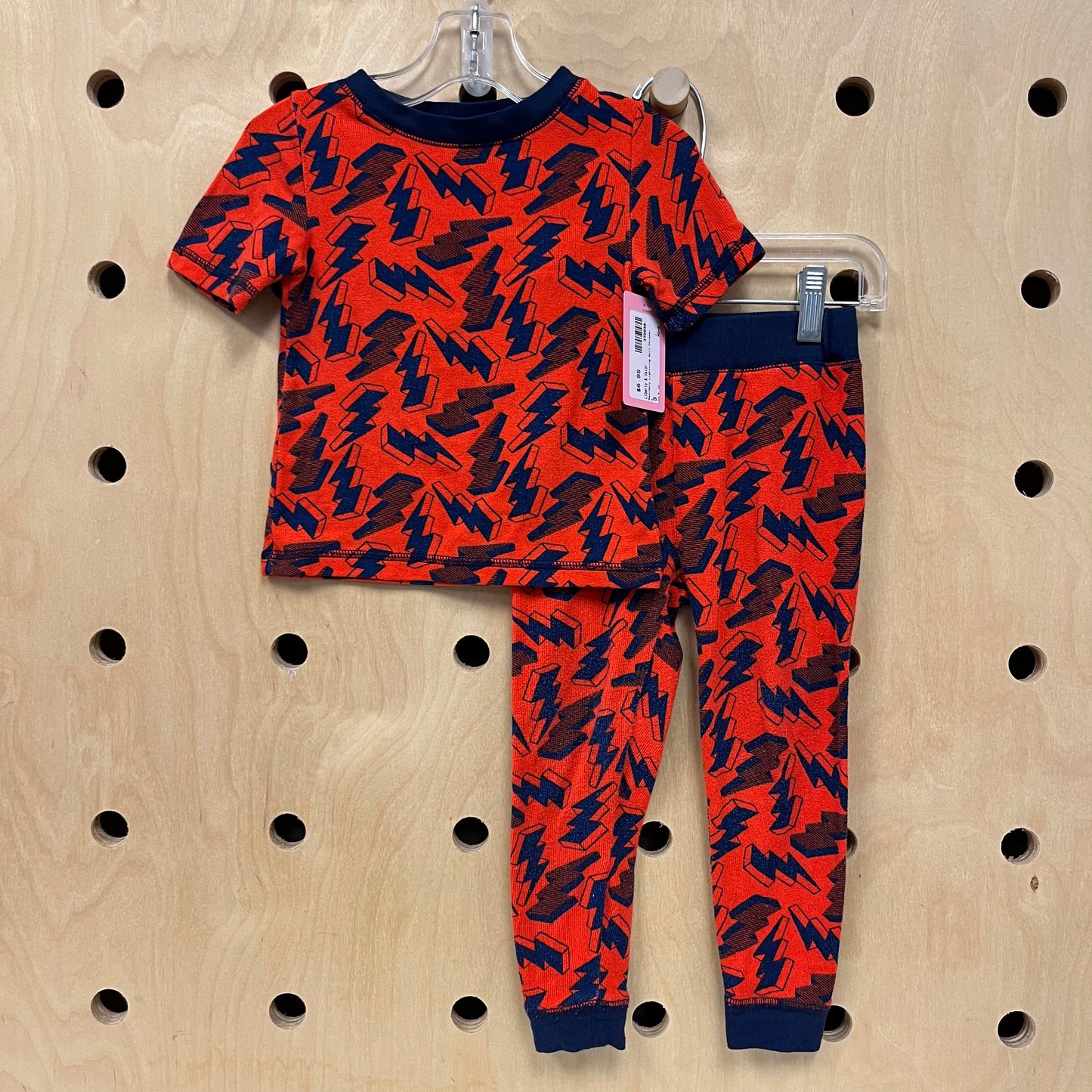 Red+Navy Lightning Bolt Pajamas