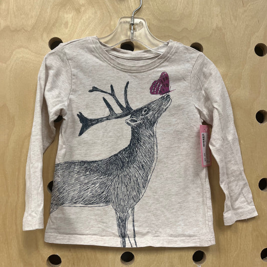 Deer Butterfly LS Tee