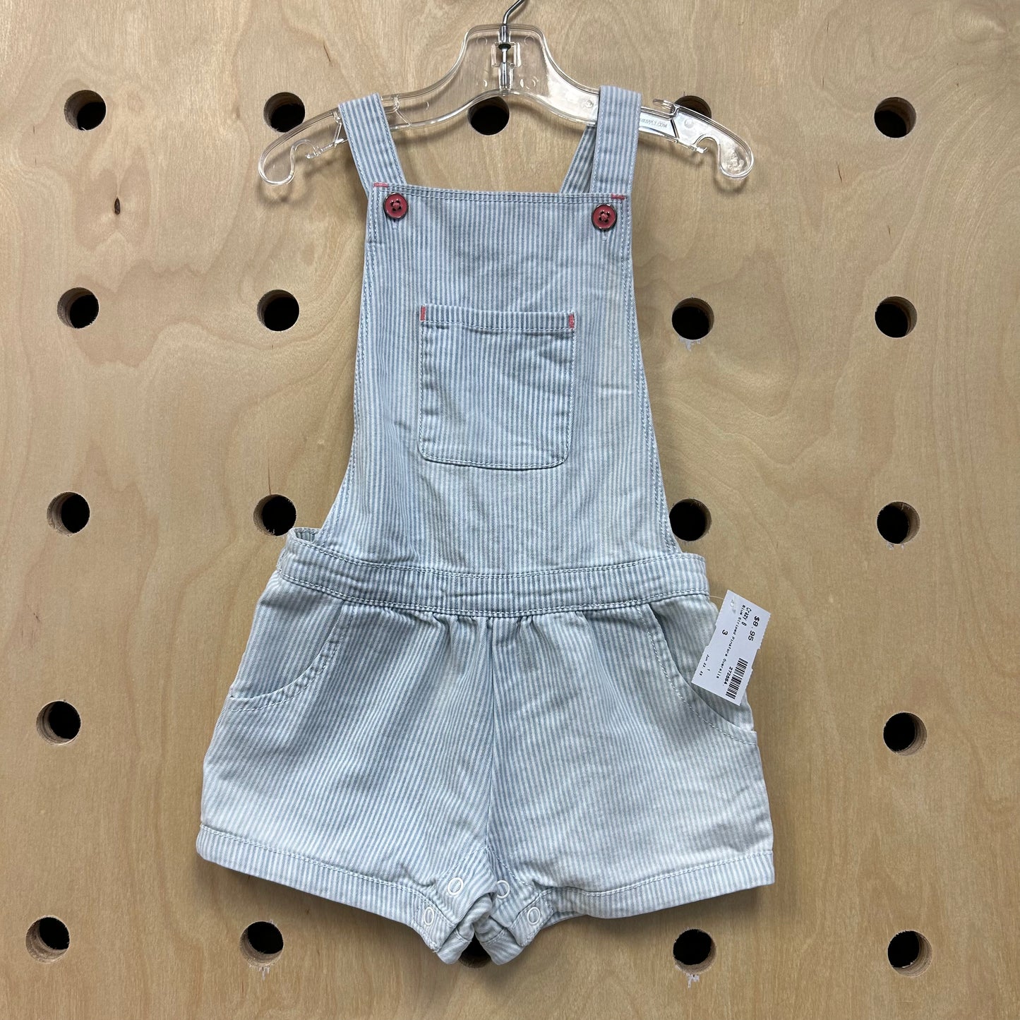 Blue Striped Pinafore Overalls