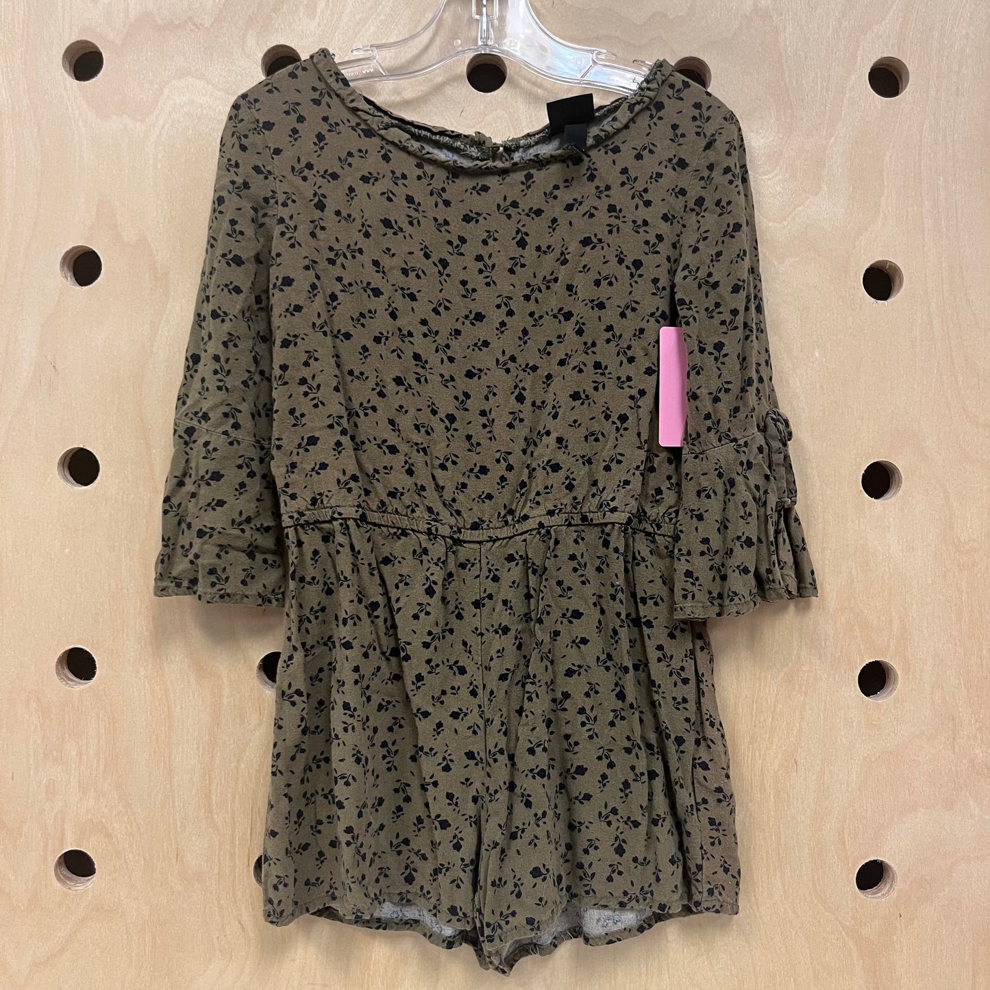 Green Floral Romper