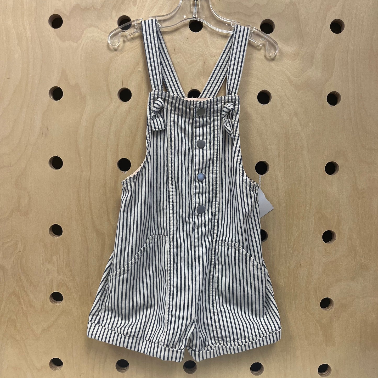 Cream & Blue Denim Shortalls