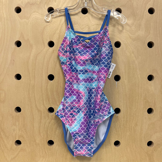 Blue Mermaid Scale Swimsuit