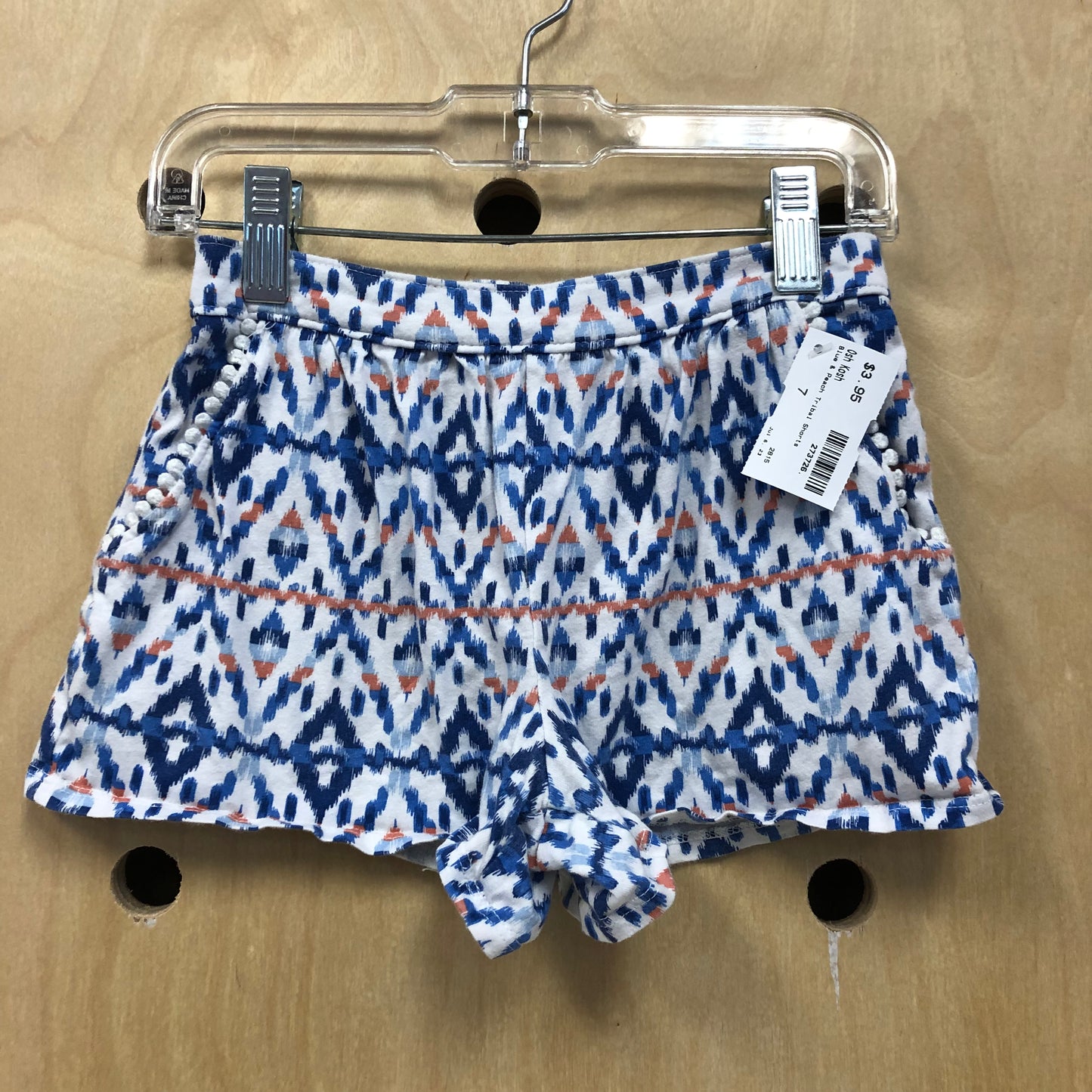 Blue & Peach Tribal Shorts
