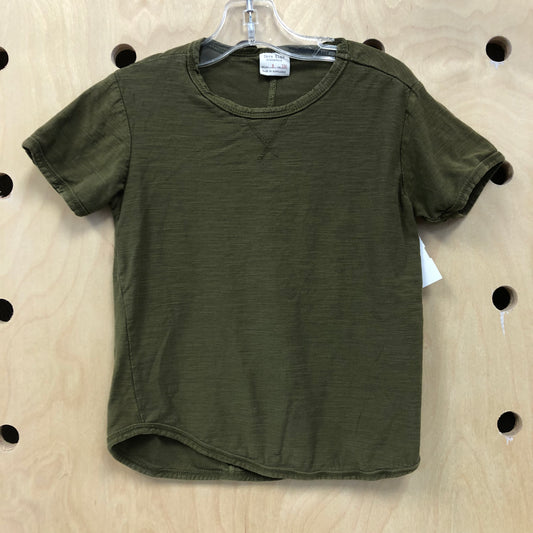 Army Green Curve Hem Tee