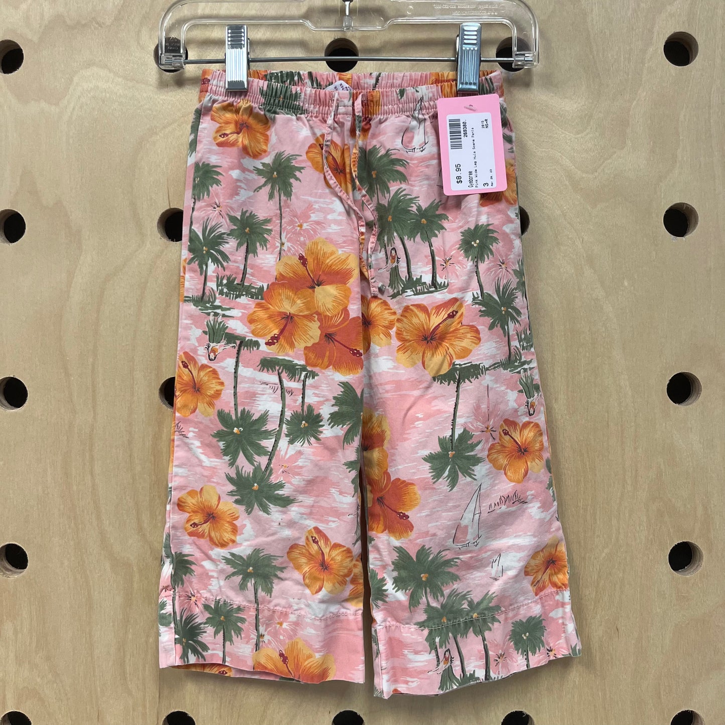 Pink Wide Leg Hula Scene Pants