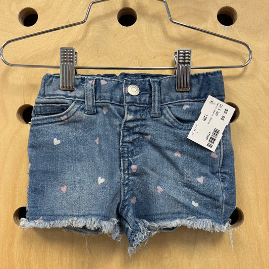 Denim Hearts Shorts