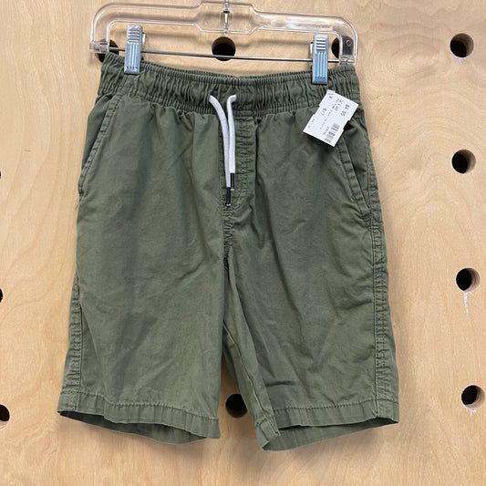 Army Green Drawstring Shorts
