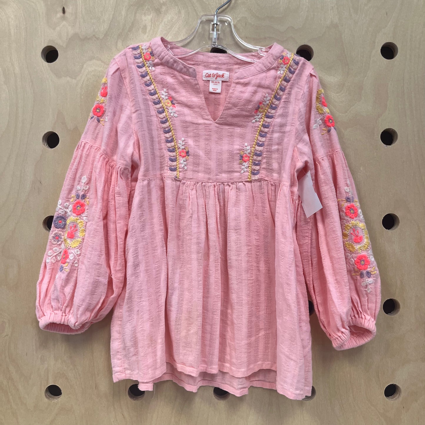 Pink Embroidered Dress