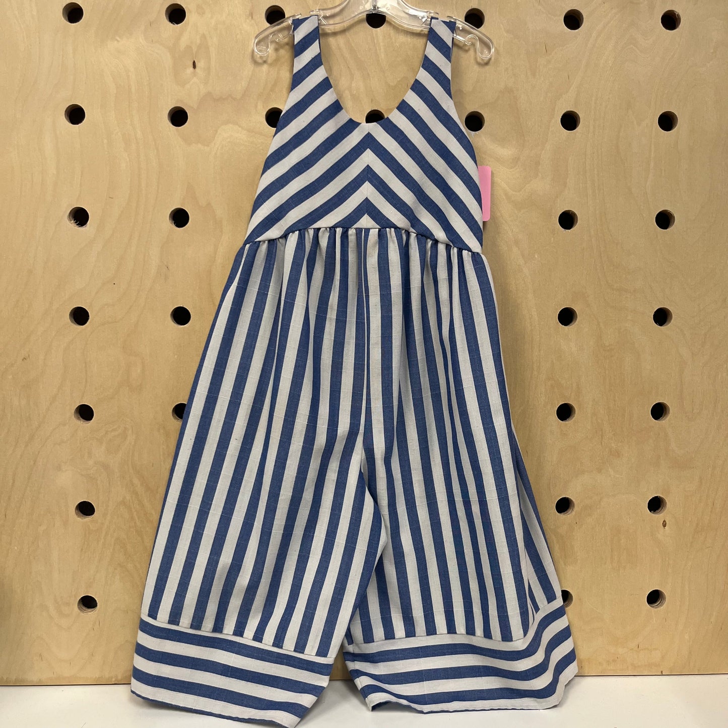 Blue Striped Wide Legged Romper