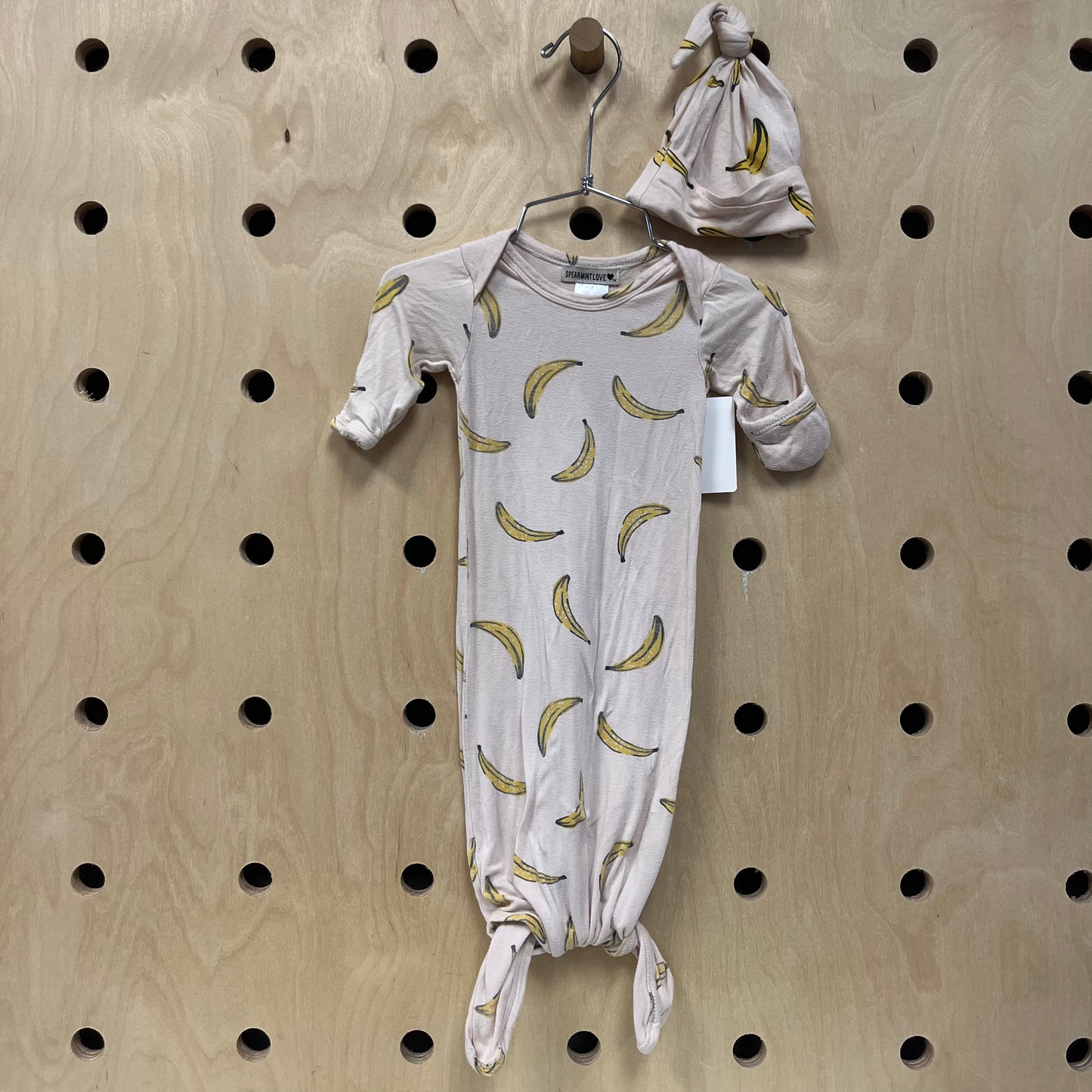 Bamboo Banana Knotted Gown & Hat
