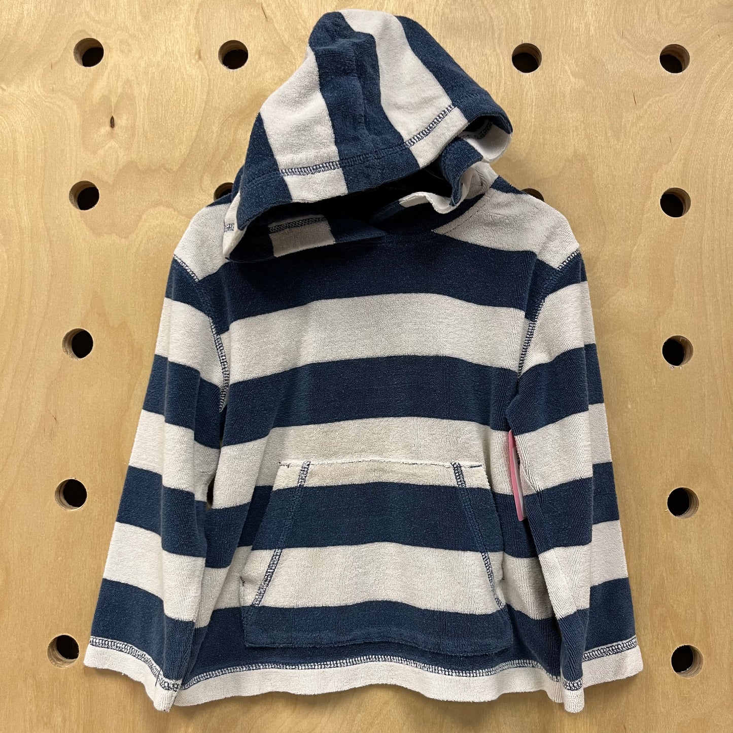 Blue & White Terry Hoodie