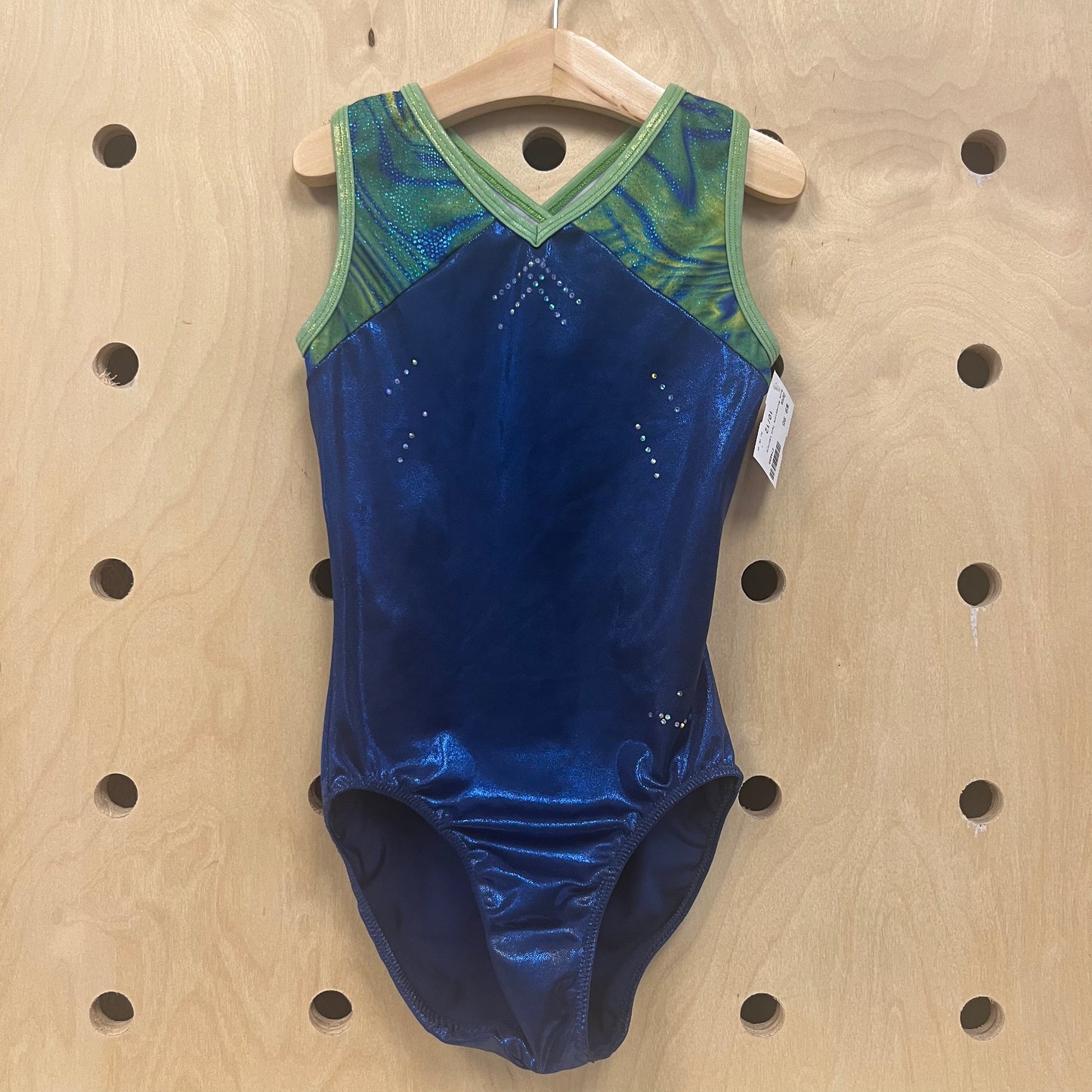 Blue Rhinestone Tank Leotard