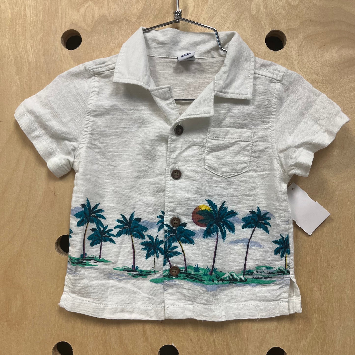 White Palm Tree Hawiian Shirt