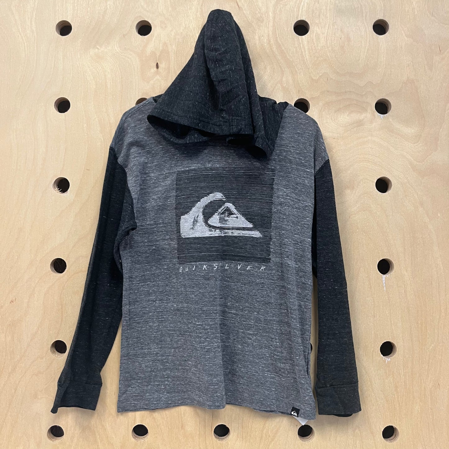 Grey Layered Hooded LS Tee
