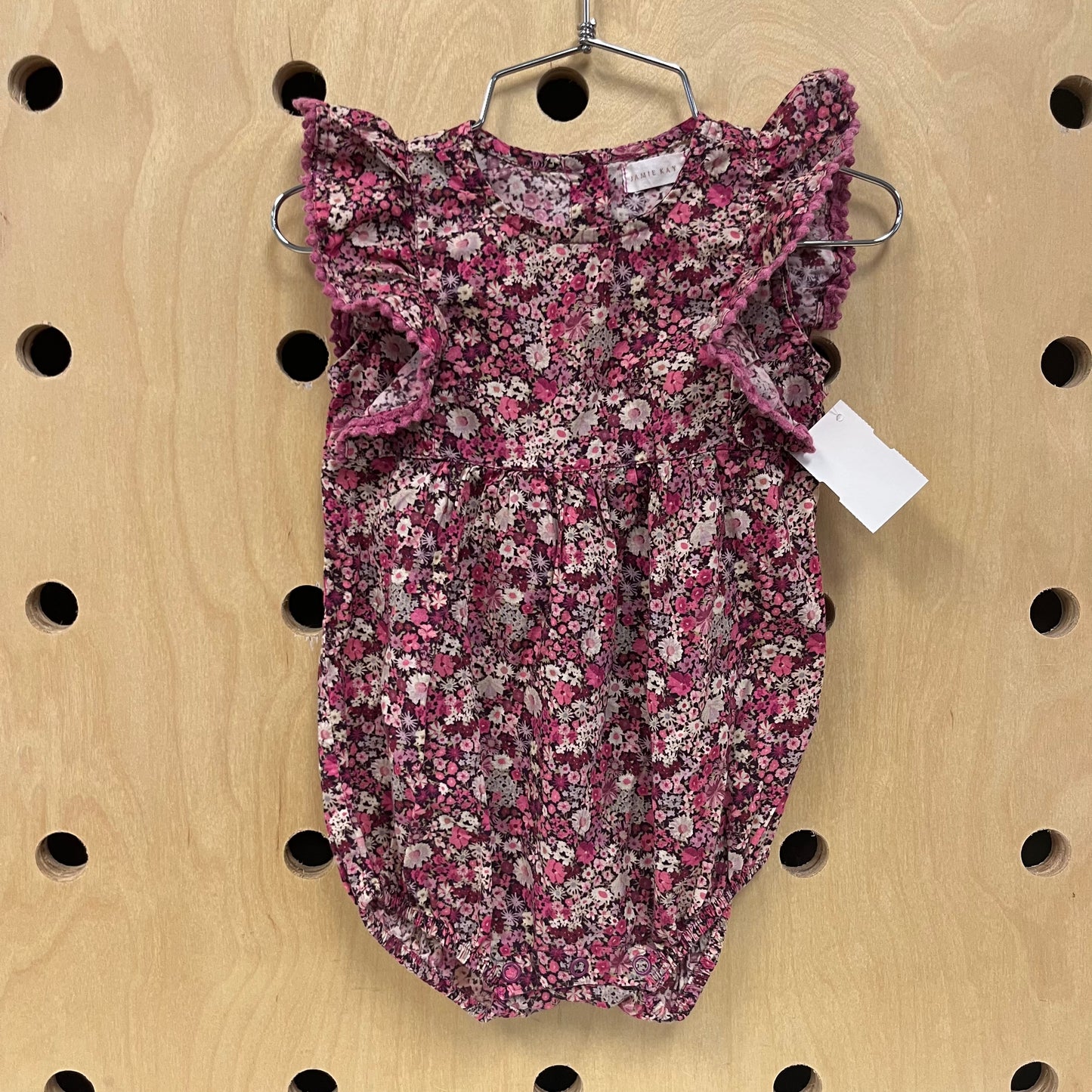 Pink Floral Bubble Romper
