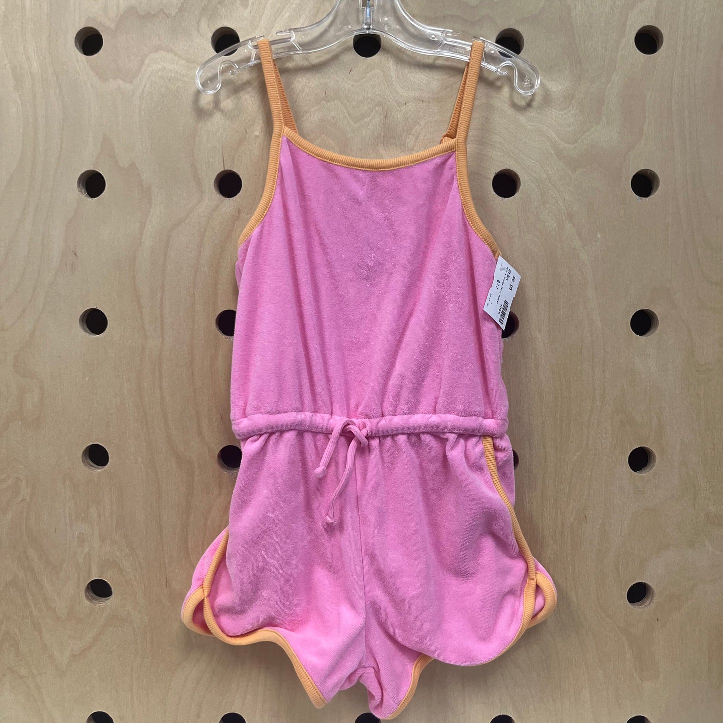 Pink & Orange Terry Romper