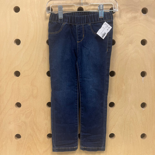 Dark Blue Denim Stretch Jeggings