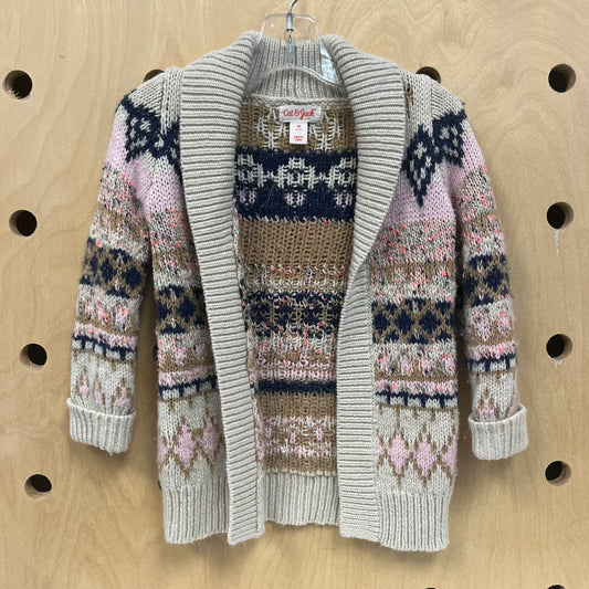Cream+Gold Thread Cardigan