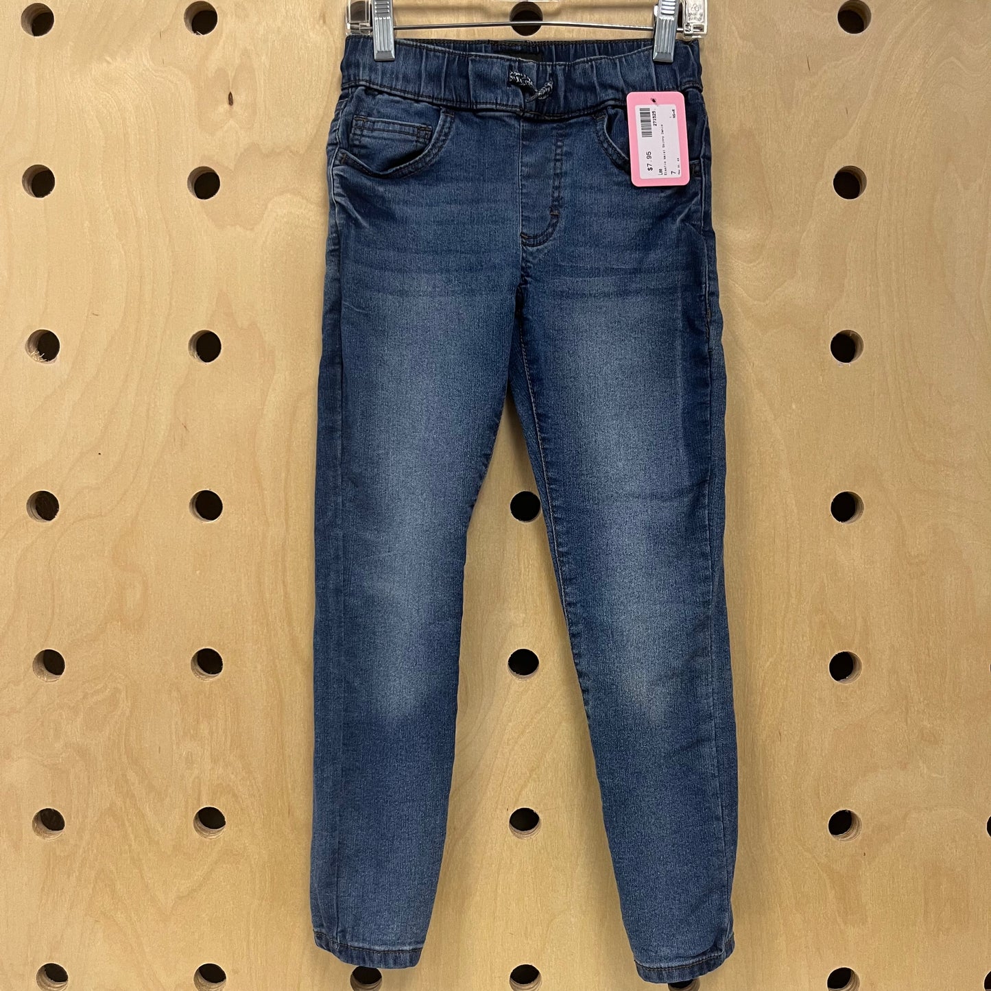 Elastic Waist Skinny Denim