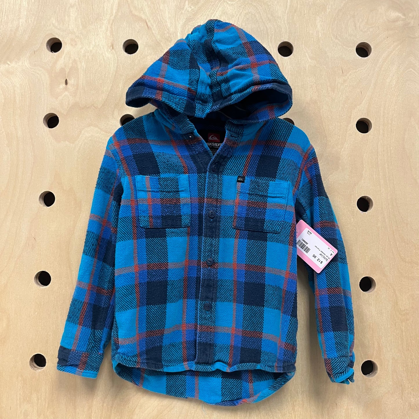 Blue Hooded Flannel