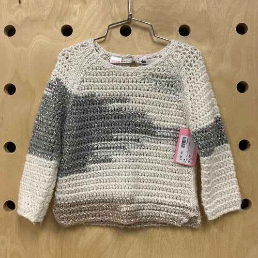 Cream & Grey Loose Knit Sweater