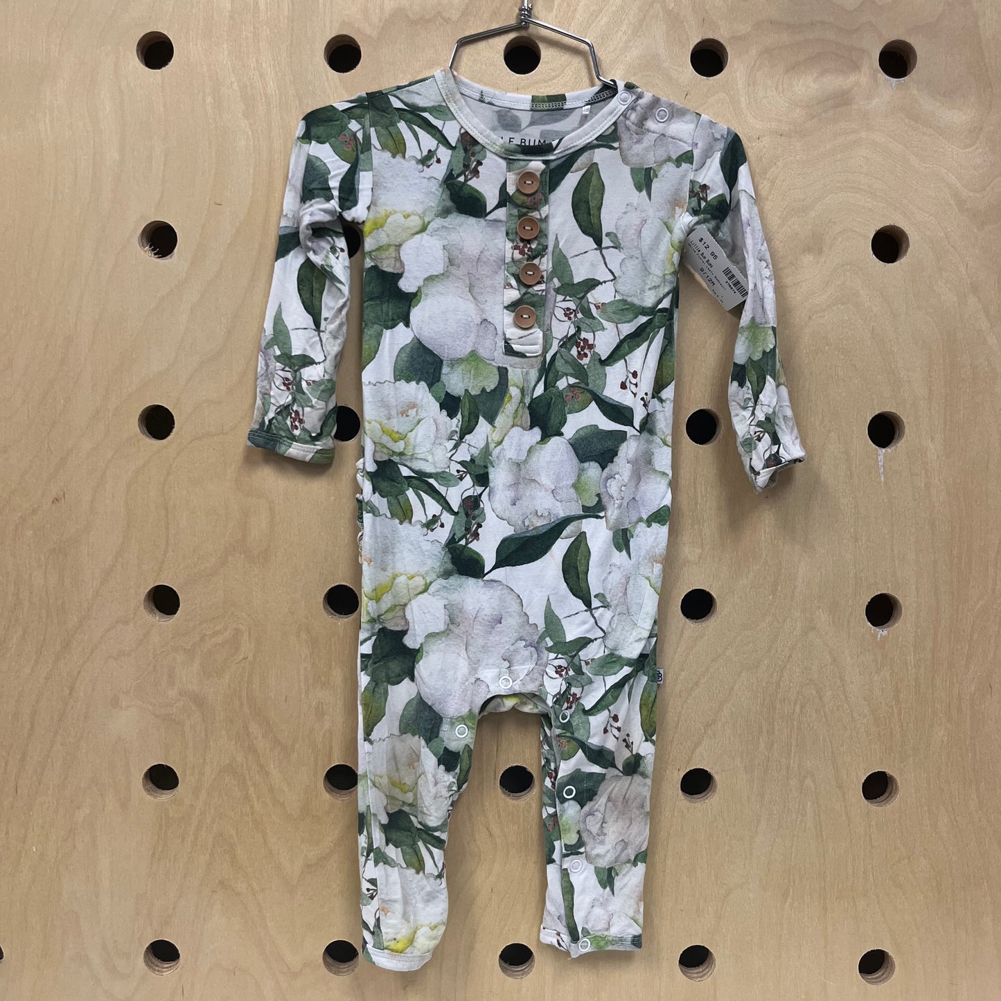 White Floral Leafy Bodysuit