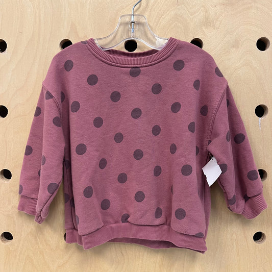Purple Polka Dot Sweatshirt