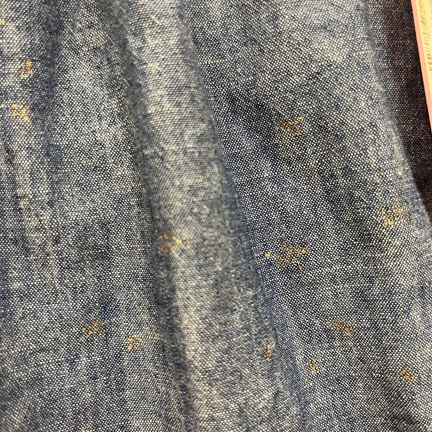 Chambray+Gold Stars Dress
