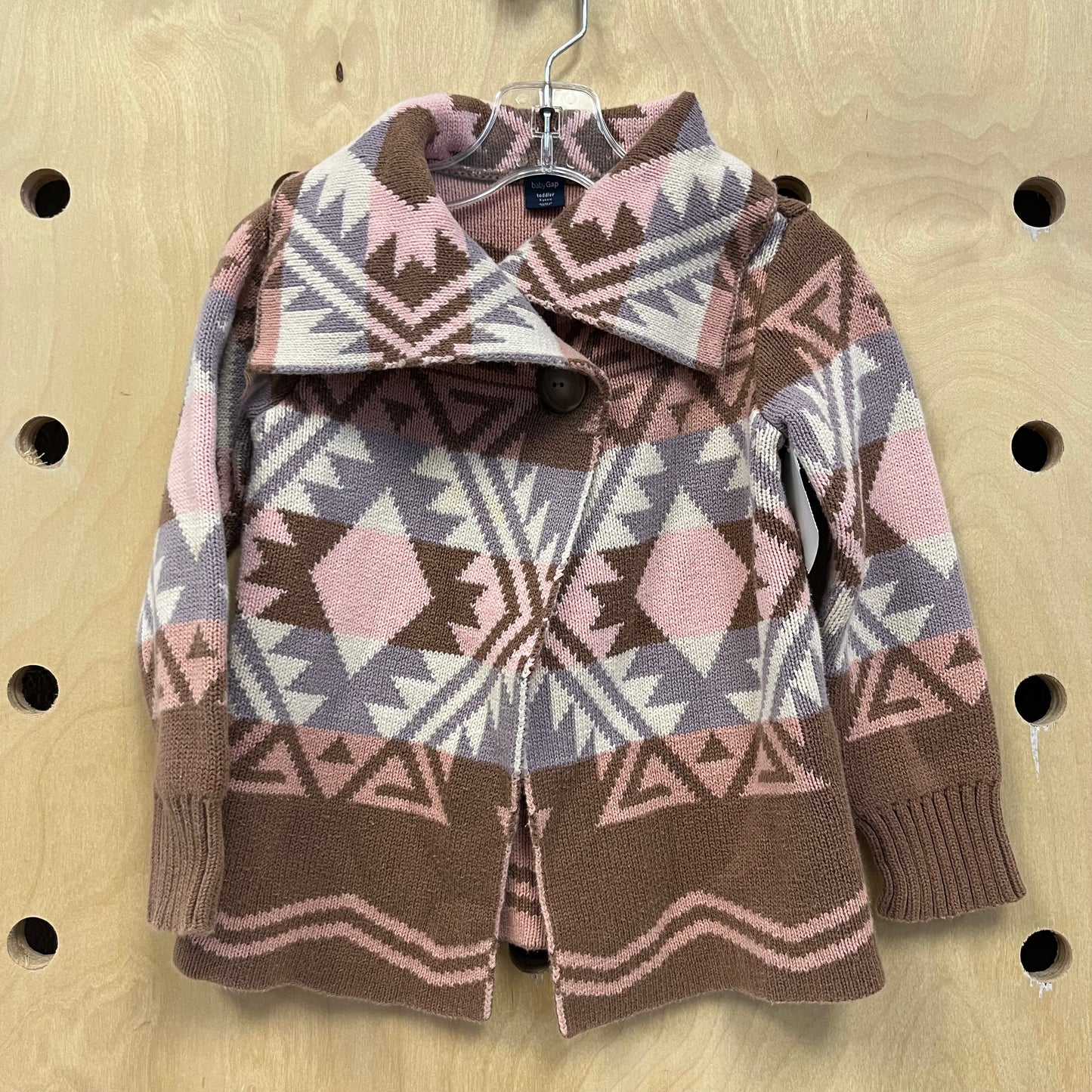 Pink & Purple Geo Patterned Sweater