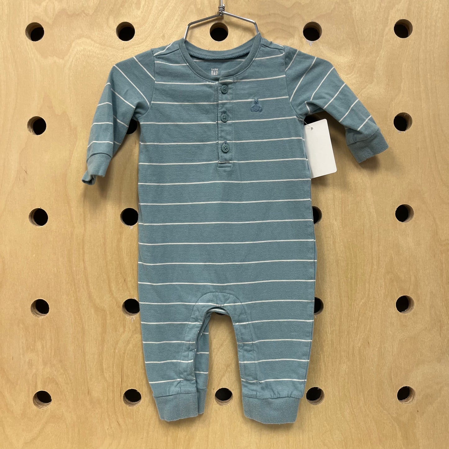 Striped Dusty Blue Romper