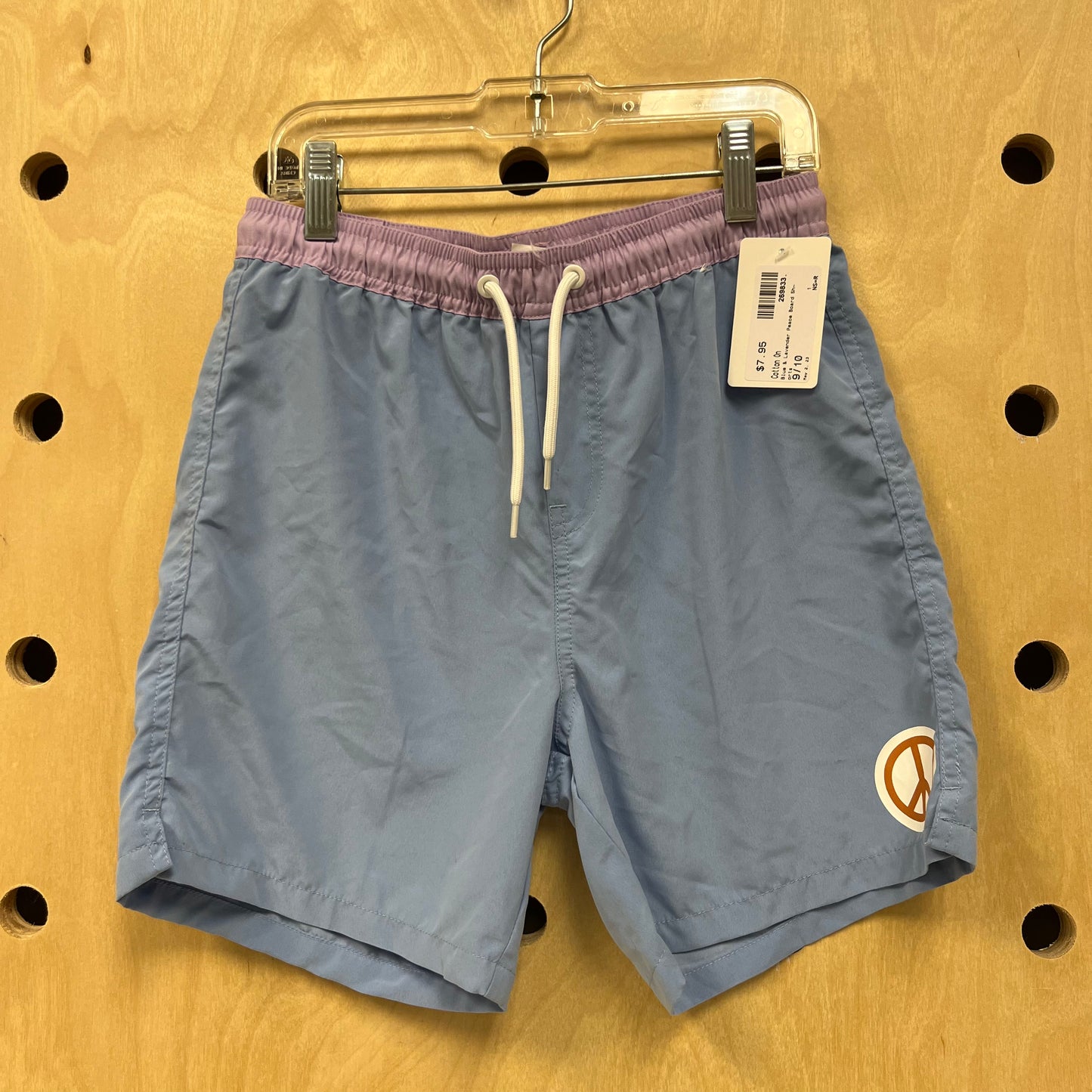 Blue & Lavender Peace Board Shorts