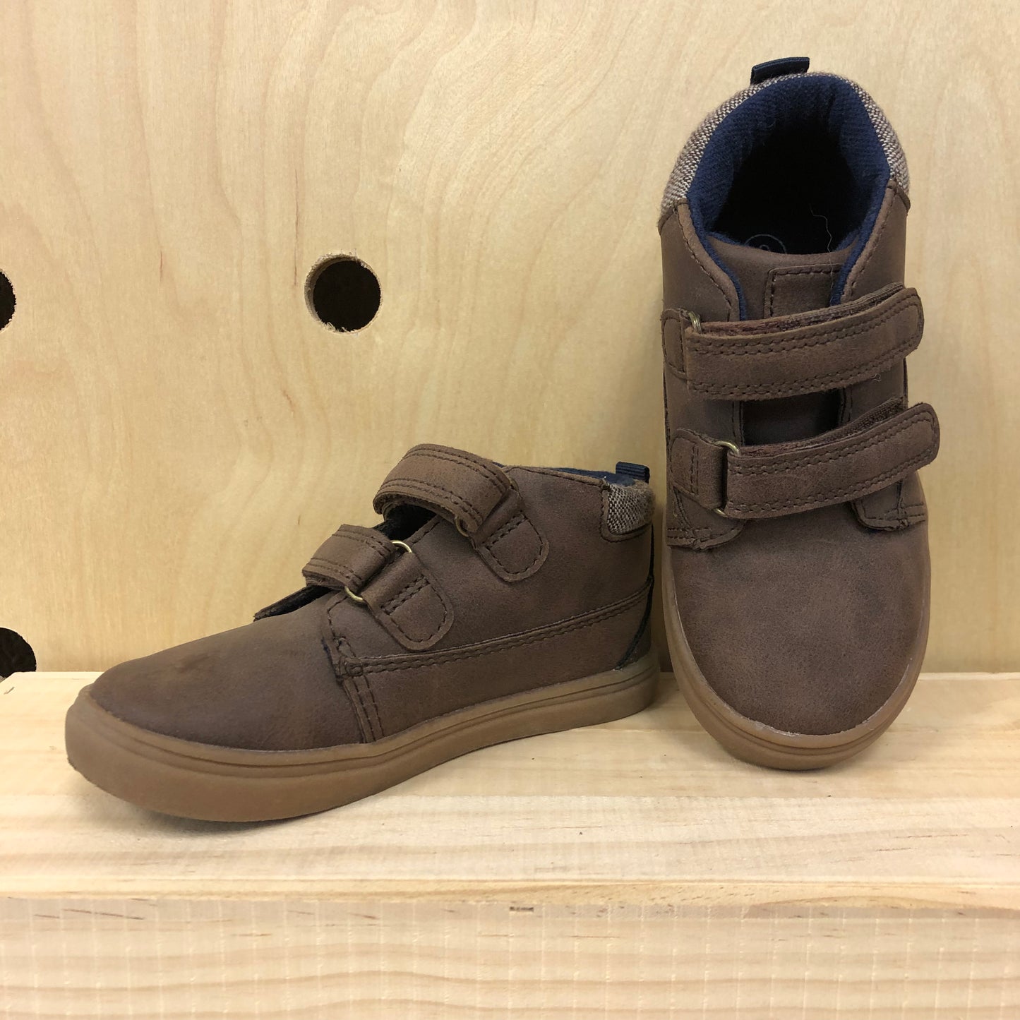 Brown Velcro Strap Hi Tops