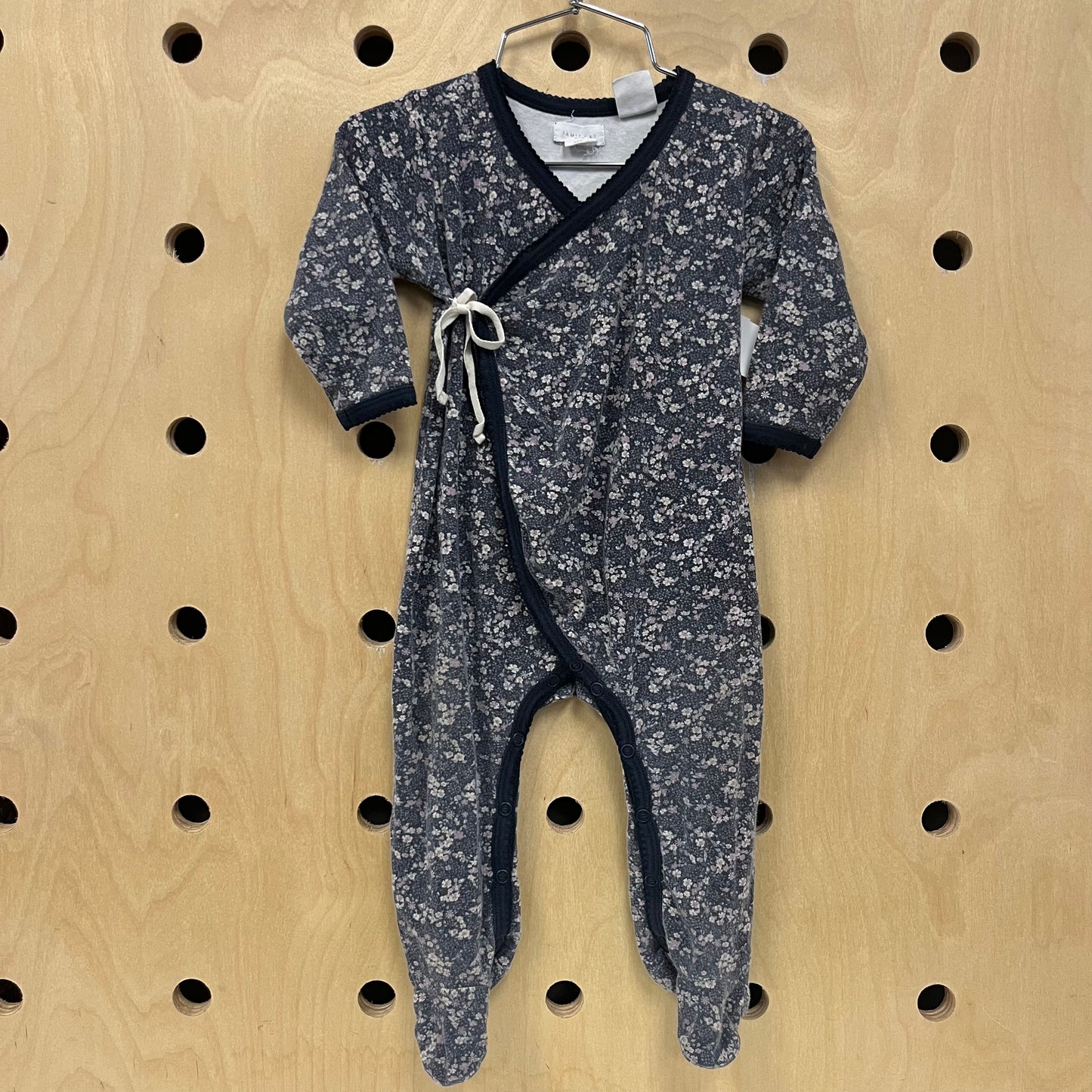 Blue+Purple Floral Kimono Footies