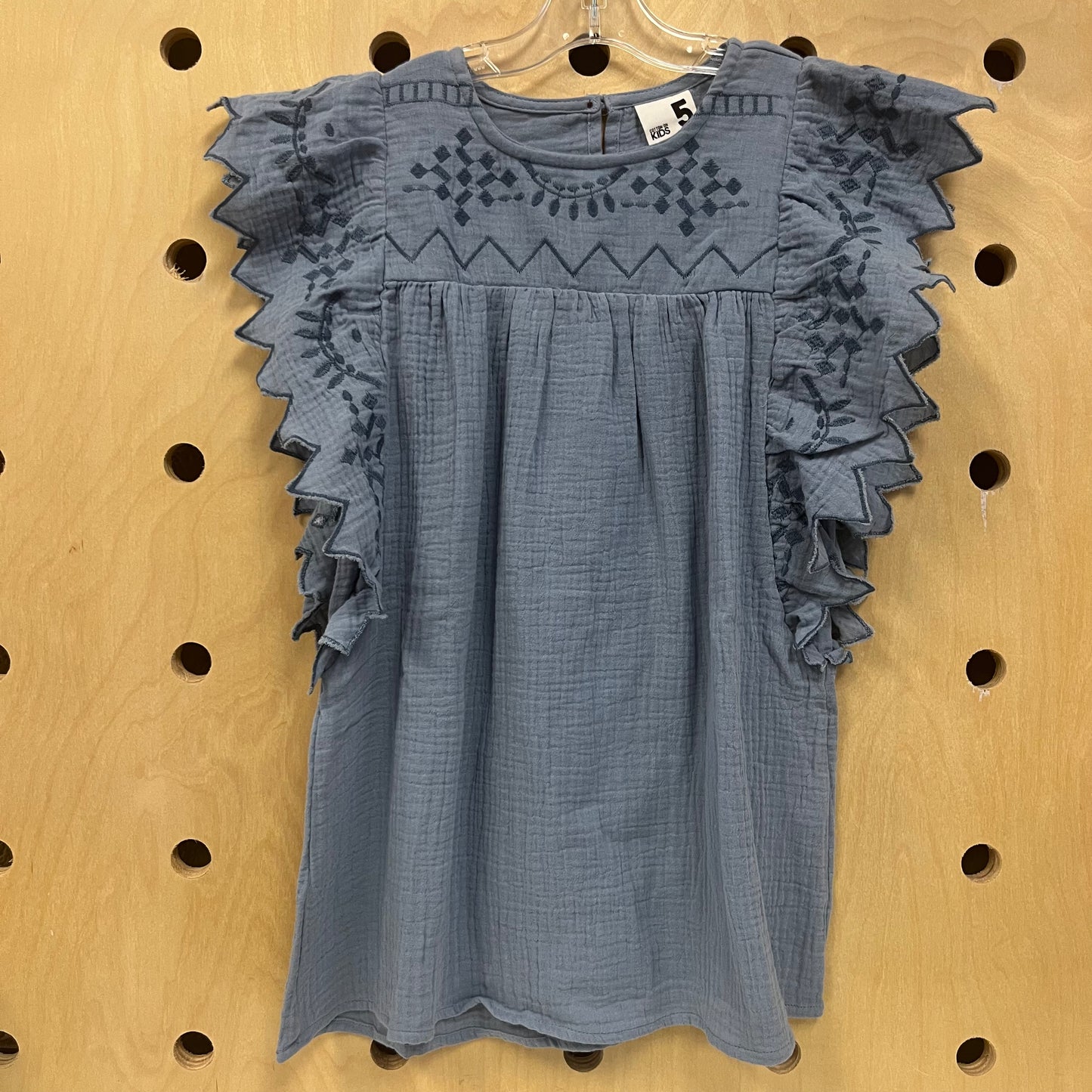 Blue Embroidered Shift Dress NEW!!