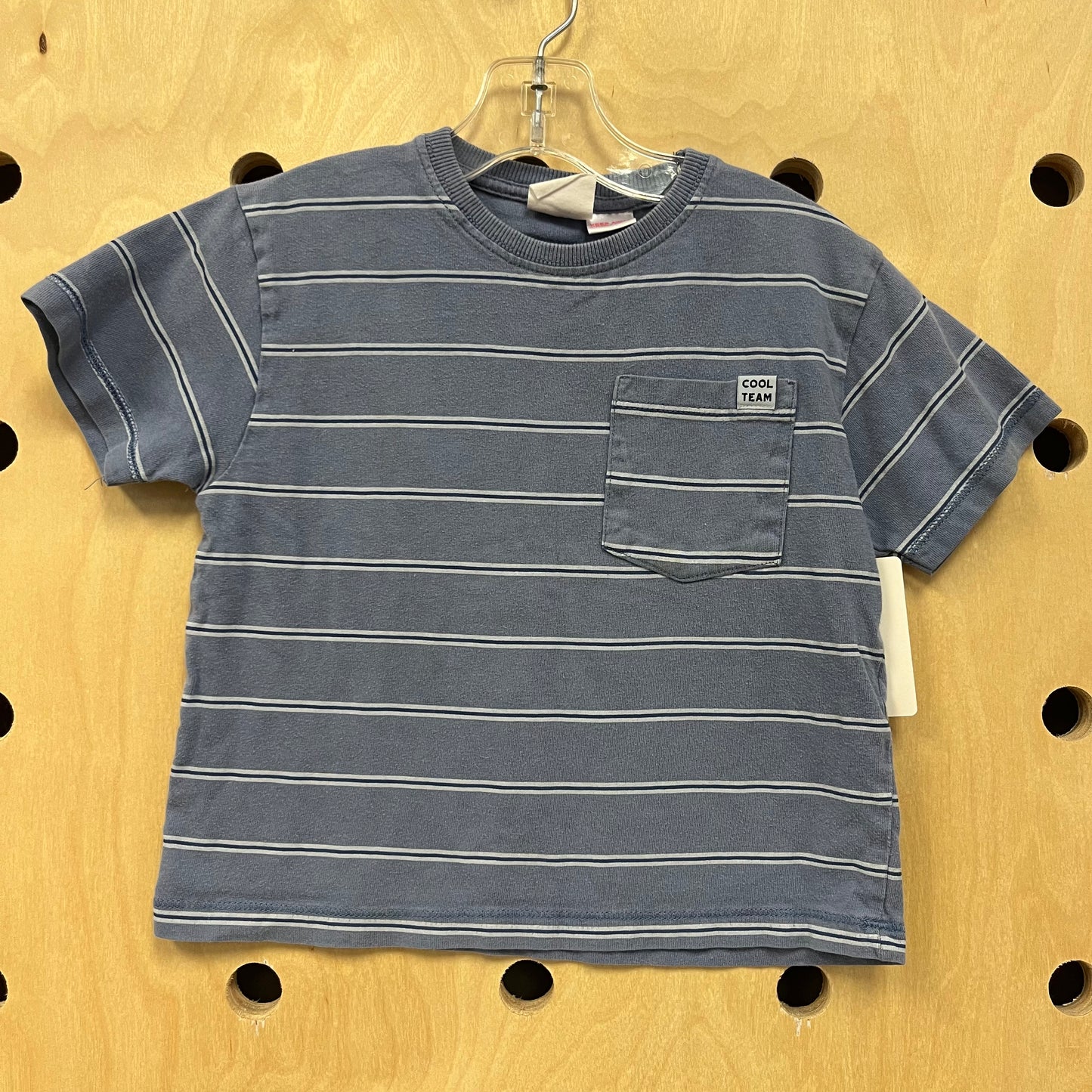 Blue Striped Pocket Tee