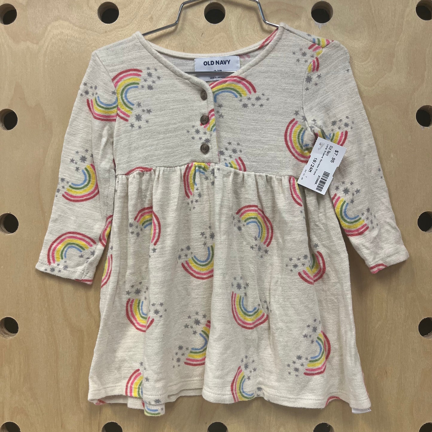 Long Sleeve Rainbow Dress