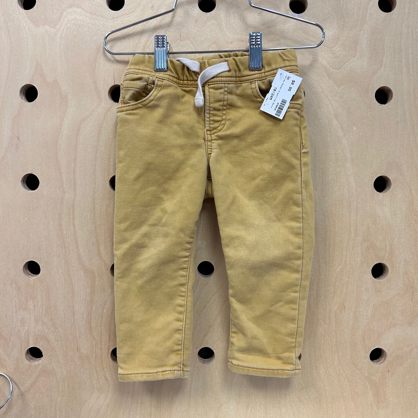 Yellow Pocket Drawstring Pants