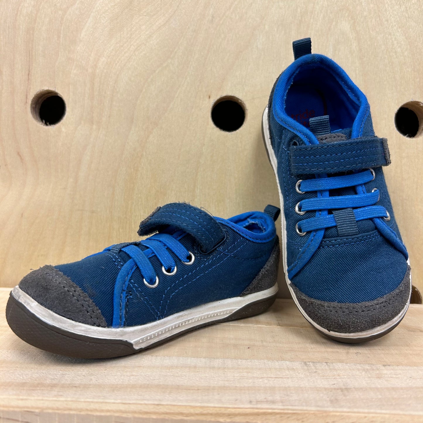 Blue Velcro Strap Shoes