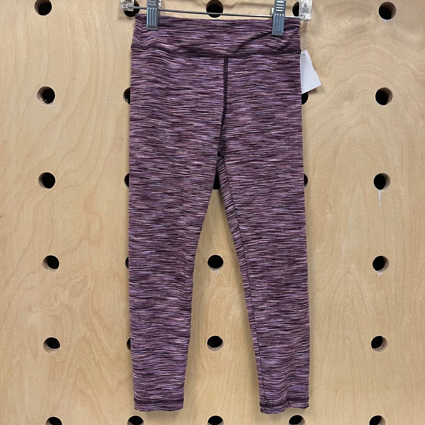 Purple Striped Active Leggings